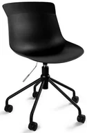 Krzesła obrotowe dla dzieci - Unique-Meble Krzesło obrotowe EASY czarne na kółkach - miniaturka - grafika 1