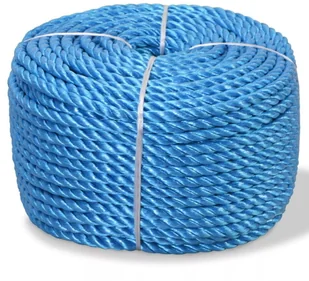 Linka vidaXL Skręcana z polipropylenu, 12 mm, 100 m, niebieska vidaXL - Łańcuchy i liny stalowe - miniaturka - grafika 2