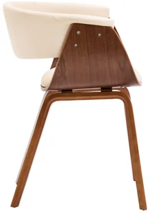 vidaXL Krzesła do jadalni, 4 szt., kremowe, gięte drewno i ekoskóra - Krzesła - miniaturka - grafika 14