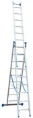 Drabiny - Drabex 996 99674939 Drabina 3-elementowa anodowana 3x12 wysokość robocza 10,10m) 74939-uniw - miniaturka - grafika 1