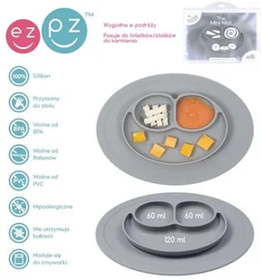 EZPZ EZPZ Talerzyk 2w1 Mini Mat DGMMG005 - Miseczki i talerzyki dla dzieci - miniaturka - grafika 8
