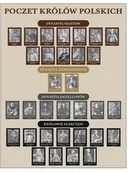 Pomoce naukowe - Naklejka edukacyjna: Poczet królów polskich ED068 - miniaturka - grafika 1