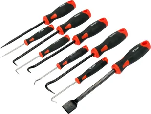 YATO ZESTAW HACZYKÓW Z RĘKOJEŚCIĄ 9 CZ ZAWIERA 8 HACZYKÓW PLUS SKROBAK DO USZCZELEK - Kombinerki i obcęgi - miniaturka - grafika 2