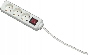 Unitec Listwa zasilająca  3-krotny z przełącznikiem, 1.4 m, biały, 445211 - Przedłużacze i rozgałęźniki - miniaturka - grafika 2