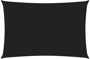 vidaXL Prostokątny żagiel ogrodowy z tkaniny Oxford, 4x6 m, czarny vidaXL - Parasole ogrodowe - miniaturka - grafika 2