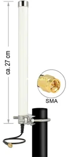 DeLock DeLOCK LTE Antena SMA 2,5  6 DBI Wielokierunkowa sztywna Mast montażu Biały na świeżym powietrzu 12433 - Pozostałe akcesoria do telefonów - miniaturka - grafika 2
