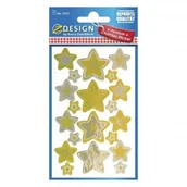 Ozdoby bożonarodzeniowe - Avery Zweckform Naklejki Z-DESIGN błyszczące-gwiazdy AVERY ZWECKFORM 20szt. /52911/ ZW976 - miniaturka - grafika 1