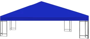 vidaXL Zadaszenie altany ogrodowej, 310 g/m, 3 x 3 m, niebieskie - Pawilony ogrodowe - miniaturka - grafika 2