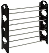 Szafki na buty - Premier Housewares Premier housewares 4 piętra na buty Rack-czarnym i szarym 1901684 - miniaturka - grafika 1