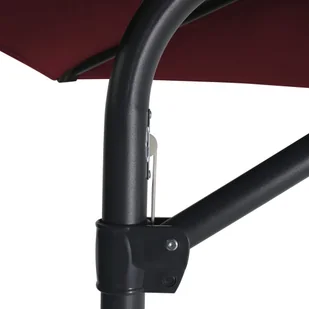vidaXL Parasol ogrodowy na stalowym słupku, 300 cm, bordowy vidaXL - Parasole ogrodowe - miniaturka - grafika 14