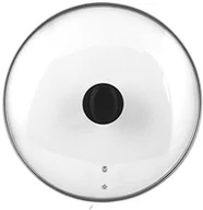 Pokrywki - Home pokrywka z obramowaniem ze stali nierdzewnej, tworzywo sztuczne/szkło, przezroczysty/czarna, 40 cm 8003512487224 - miniaturka - grafika 1