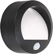 Lampy ogrodowe - Rabalux Amarillo Czarna z czujnikiem ruchu i zmierzchu LED 1,5W 3000K IP44 Lampa zewnętrzna schodowa 7969 7969 - miniaturka - grafika 1