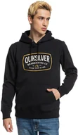 Bluzy męskie - Quiksilver bluza męska HIGH CLOUD HOODIE Black KVJ0 - miniaturka - grafika 1