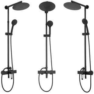 Rea Zestaw Prysznicowy Natryskowy ALDI Black P8800 - Zestawy prysznicowe - miniaturka - grafika 2