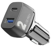 Ładowarki samochodowe - Zasilacz samochodowy CellularLine Car Multipower 2 PRO+ Smartphone Detect USB USB-C PD QC 3.0 36W CBRUSB2QCPD36WK) Czarny - miniaturka - grafika 1