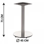 Inne meble biurowe - Stema SH Podstawa stolika SH-2001-1/S, stal nierdzewna szczotkowana, obciążnik z tworzywa sztucznego, (stelaż stolika) SH-2001-1/S - miniaturka - grafika 1