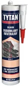 Silikony - Tytan Silikon BUDOWLANY NEUTRALNY 280 ml Biały Do wewnątrz i na zewnątrz - miniaturka - grafika 1