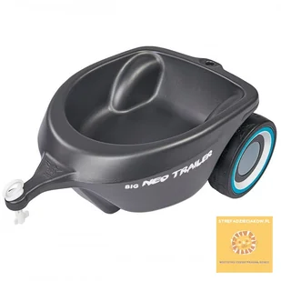 BIG Przyczepka do jeździka Bobby Car Neo Grafitowa STREFADZIECIAKOW.PL 56267 - Jeździki dla dzieci - miniaturka - grafika 3