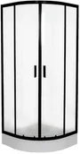 Kabiny prysznicowe - Liveno Kabina prysznicowa, półokrągła z brodzikiem 80x80 Ultra KP-ULTRA-1580-T - miniaturka - grafika 1
