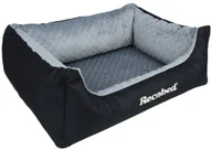 Legowiska dla psów - Recobed Kanapa Minky rozmiar L czarny/ szary - miniaturka - grafika 1