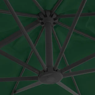 vidaXL Parasol wiszący z aluminiowym słupkiem, 400x300 cm, zielony - Parasole ogrodowe - miniaturka - grafika 3
