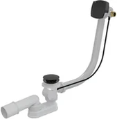 Syfony - Alca PLAST Alcaplast Syfon wannowy z funkcją napełniania przez przelew czarny-mat A564BLACK ! - miniaturka - grafika 1