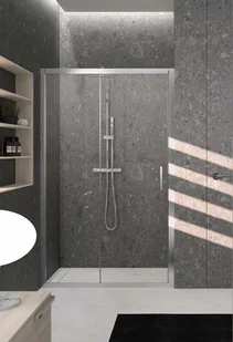 Novellini Kali 2P Drzwi Przesuwne 124 cm KALI2P124-1B - Ścianki i drzwi prysznicowe - miniaturka - grafika 2