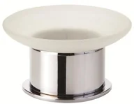 Mydelniczki i dozowniki mydła - Bemeta OMEGA mydelniczka szklana okrągła z chromowaną podstawką 138108191 138108191 - miniaturka - grafika 1