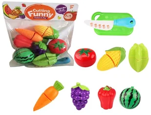 Askato Owoce i warzywa plastikowe do krojenia - Zabawki AGD - miniaturka - grafika 2