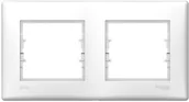 Klawisze i ramki - Schneider Ramka podwójna Sedna SDN5810621 IP44 biała - miniaturka - grafika 1