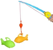 Gry planszowe - CZAKO Wędka z rybkami plastikowa w siatce - miniaturka - grafika 1