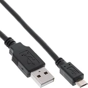 Kable USB - InLine Kabel USB microUSB 0.5m Czarny 31705Q - miniaturka - grafika 1