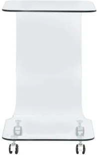 vidaXL Stolik kawowy, 45 x 40 x 63 cm, szkło hartowane - Ławy i stoliki kawowe - miniaturka - grafika 2