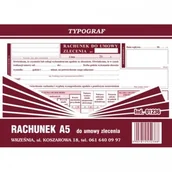 Druki akcydensowe - Typograf Druk samokopiujący rachunek do umowy zlecenia A5 40 kartek 01236/ TP236 - miniaturka - grafika 1