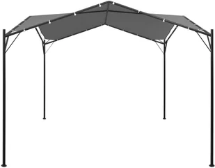 vidaXL Altana 4 x 4 m, antracytowa - Pawilony ogrodowe - miniaturka - grafika 3