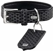 Obroże dla psów - HUNTER Hunter Hella Reflect obroża dla psa, odblaskowa, tekstylna, sztuczna skóra, 35 (XS), czarna 65361 - miniaturka - grafika 1