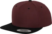 Czapki i chusty sportowe męskie - Flexfit Classic Snapback czapka z daszkiem, 2 kolory, wielokolorowa, jeden rozmiar 6089MT-00593-0050_maroon/blk_one size - miniaturka - grafika 1