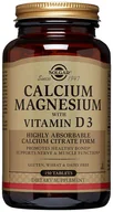 Witaminy i minerały dla sportowców - SOLGAR SOLGAR Calcium Magnesium With Vitamin D3 150tabs - miniaturka - grafika 1