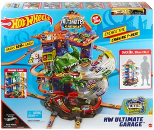 Mattel City. GJL14 Mega garaż T-Rexa + 2 samochodziki - Tory, garaże, parkingi - miniaturka - grafika 19