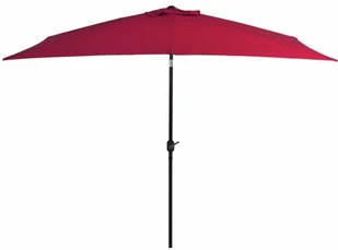 vidaXL Parasol ogrodowy na metalowym słupku, 300 x 200 cm, bordowy - Parasole ogrodowe - miniaturka - grafika 2
