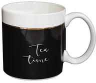 Kubki - LA CARTERIE Die carterie 76000599 zestaw do herbaty Tea Time kubek porcelanowy czarny/złoty 11,6 x 9,5 x 8,2 cm 76000599 - miniaturka - grafika 1