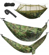 Hamaki - Hamak turystyczny Santiago Army 260x140cm Net - miniaturka - grafika 1