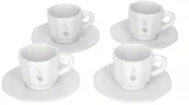 Filiżanki - Bialetti Zestaw 4 filiżanek z podstawką Biały RTATZ402 - miniaturka - grafika 1