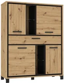 Komody - shumee Komoda Dąb Artisan Dąb czarny - miniaturka - grafika 1