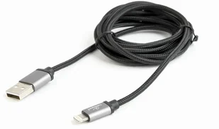 Gembird Kabel USB oplot tekstyl 8pin/1.8m/iPhone/czarny (CCB-MUSB2B-AMLM-6) - Kable USB - miniaturka - grafika 3