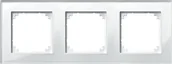 Wyłączniki światła i elektryczne - Merten 489319 m-Plan prawdziwe szkło ramki, 3 kieszeń, błyszcząca biel 4853808 - miniaturka - grafika 1
