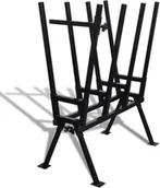 Łuparki do drewna - vidaXL vidaXL Czarny malowany proszkowo kozioł do cięcia drewna - miniaturka - grafika 1