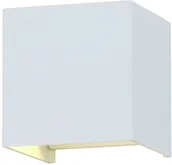 Lampy ogrodowe - V-tac kinkiet zewnętrzny LED VT-759 6W 4000K 660lm biały kwadrat IP65 A+ SKU 7088 - miniaturka - grafika 1