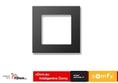 Systemy inteligentnych domów - SOMFY Somfy 9015023 ramka 50x50 do radiowego pilota Smoove, kolor czarny 9015023 - miniaturka - grafika 1