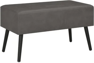 vidaXL Ławka z szufladami, 80 cm, szara, sztuczna skóra vidaXL - Ławki do przedpokoju - miniaturka - grafika 5